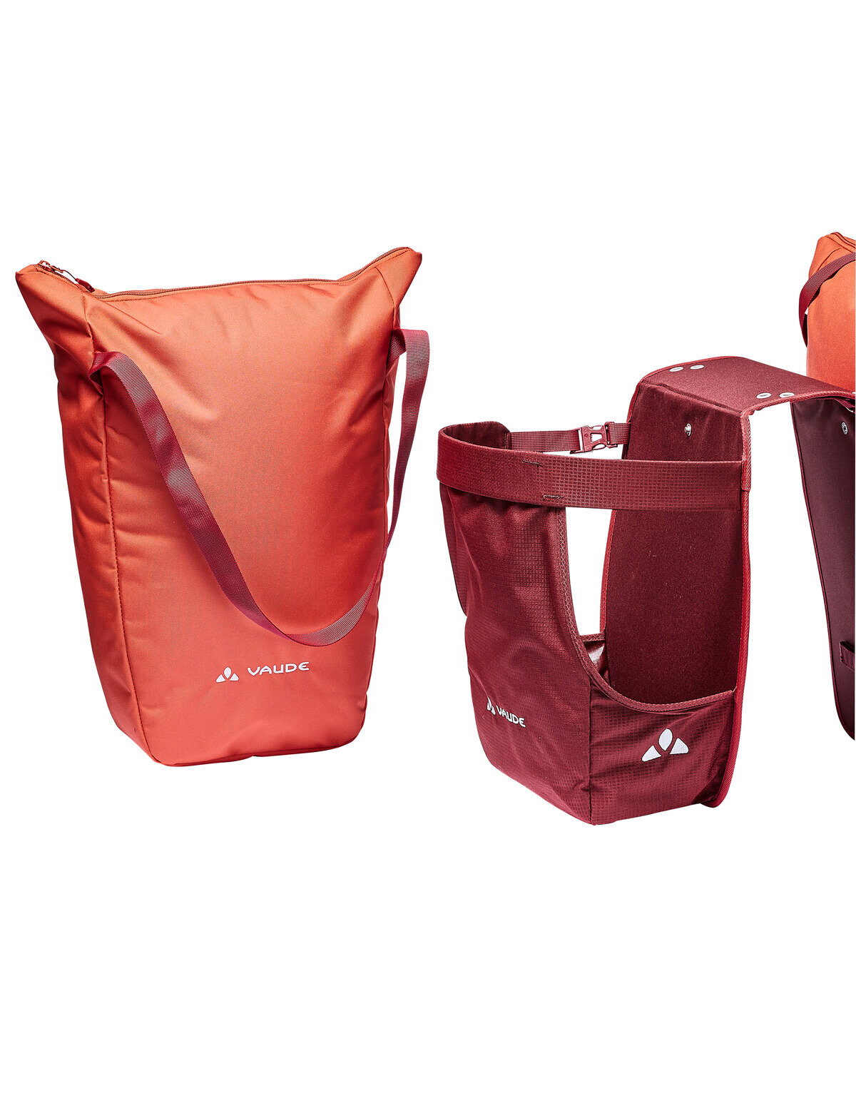 TwinShopper Fahrradtaschen hinten hotchili