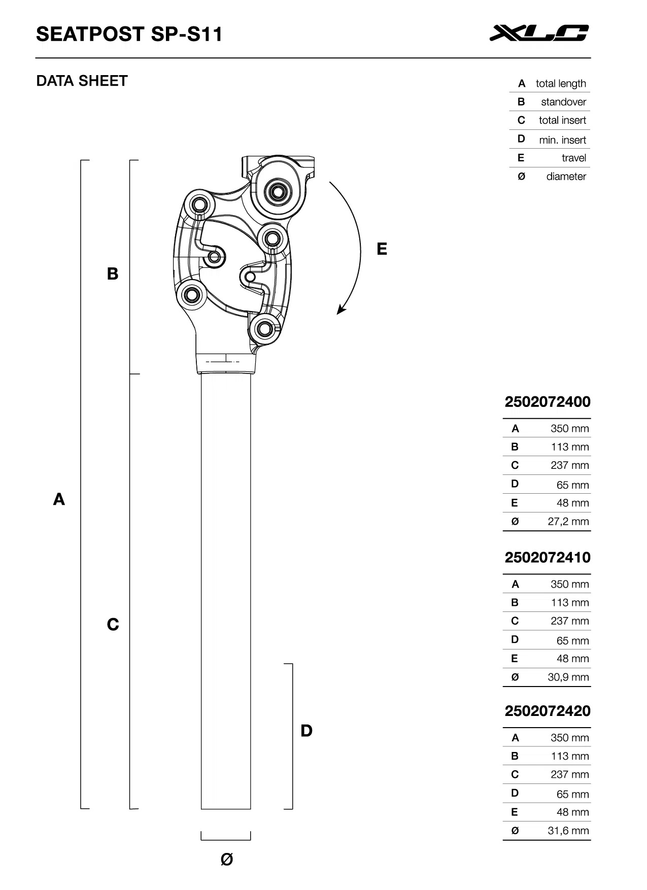 XLC Federsattelstütze SP-S11