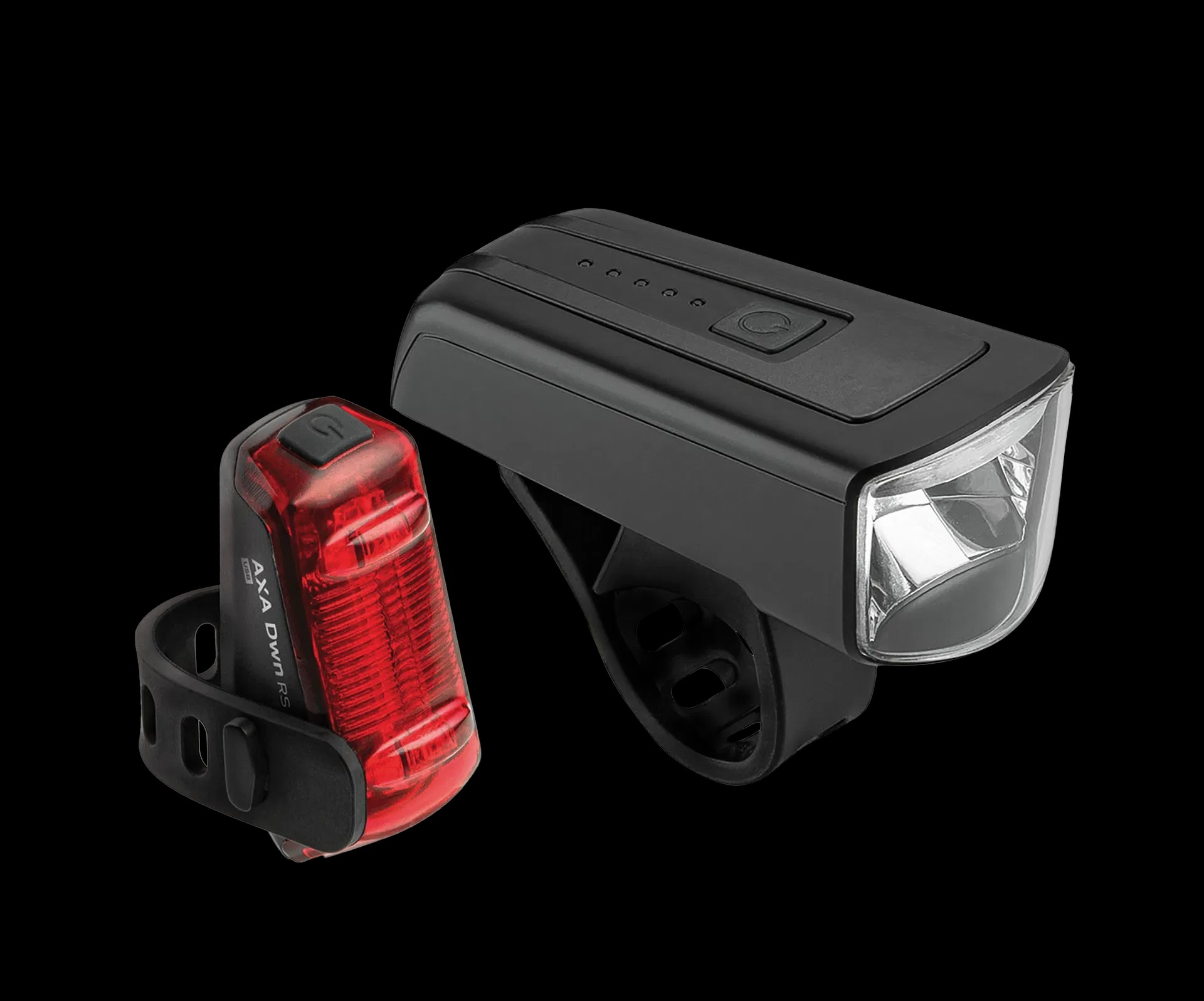 AXA LED Akkuleuchten Set Dwn 70 Lux schwarz